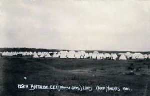 28 ' 1916 Hello Ted:–	This camp don't look much like our present one but, we like it any way, I walked about 10 miles yesterday looking at the town and country around here. We get a lot of drill till after we get out of quarantine Any way every one from Haz – Jake and like England fine, I will write a letter when I have more time as Ever Laurie South Witley camp